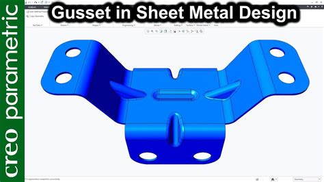 sheet metal gusset design|sheet metal in creo parametric.